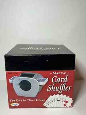 Binary Arts Card Shuffler Manual Crank Sturdy Metal, For 1-3 Game Looks New!