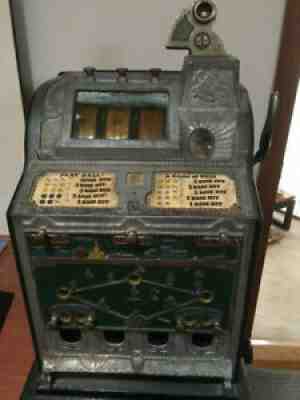 Mills 1929 Baseball Nickel Slot Machine - Works Great!