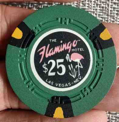 Vintage 1960s - 1970s $25 Flamingo Las Vegas Hotel Casino Chip