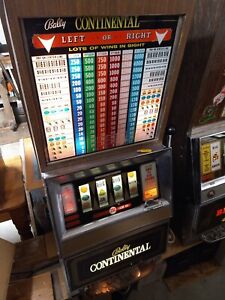 BALLY CONTINENTAL LEFT OR RIGHT 25¢ QUARTER SLOT MACHINE 847 WORKING W/ VIDEO