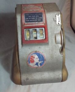 ANTIQUE 1920s-30s DE LUXE MERCURY CIGARETTE 1 CENT SLOT MACHINE CAMEL KOOL ***NR