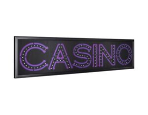 Light Up Casino Sign Las Vegas Slot Club Hotel Vintage Reno Metal Poker Welcome