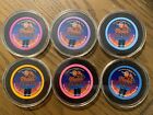 Hard Rock Hotel & Casino Las Vegas - Full Set of 6 Pindex 2000 Prototype Chips