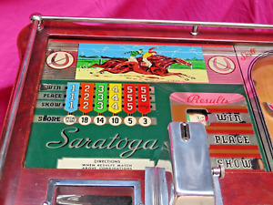 ANTIQUE PACE SLOT MACHINE ~ SARATOGA ~ COIN OP AMUSEMENT GAME ~ MAN CAVE