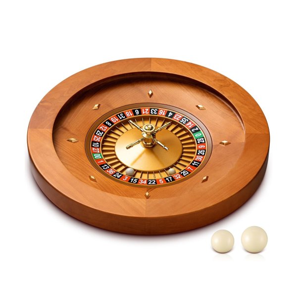 Leyndo 20 Inch Wooden Roulette Wheel with 4 Roulette Balls Casino Grade Preci...