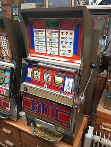 BALLY 1088-34 IKE DOLLAR 1.00 BUY A PAY SLOT MACHINE W/  100 TOKENS + VIDEO