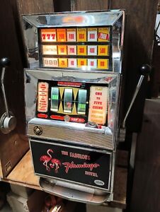 BALLY FLAMINGO 809-6ZZB 25¢ QUARTER  5X MULTIPLIER RETIRED SLOT MACHINE W/ VIDEO