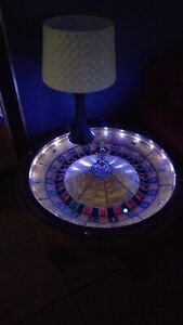 32inch Ball & Bros. Gaffed Rigged Roulette Wheel Table w Base & Glass Top 32"