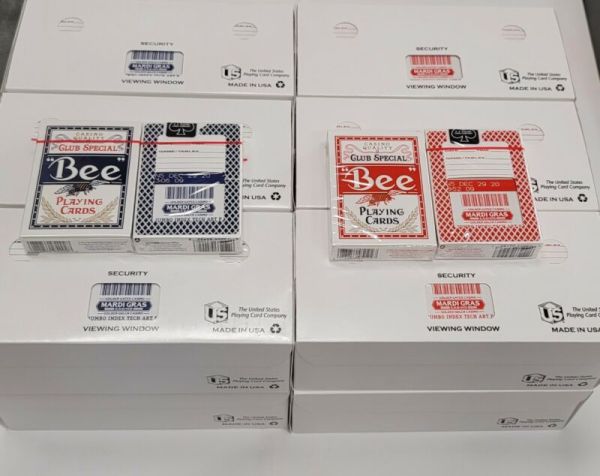 Bee No. 92 Club Special Casino Playing Cards Red/Blue Jumbo Index New 12 Dozen