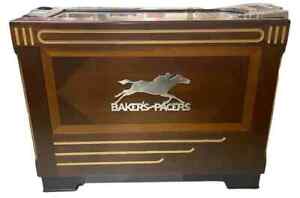 Vintage Antique Bakers Pacers Horse Racing Wood Cabinet Slot Machine