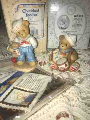 CHERISHED TEDDIES USA 4th of July 2001 Gregory & Bob From Sea To Shining Sea