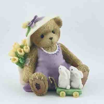 CHERISHED TEDDIES 4003828 ABBEY PRESS EASTER EXCLUSIVE RARE TULIPS BUNNIES MIB