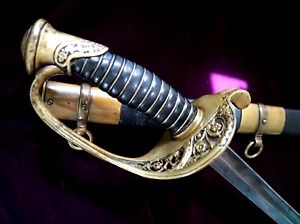 CIVIL WAR CONFEDERATE BOYLE & GAMBLE FOOT OFFICER SWORD W CS ON BLADE