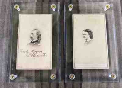 Original Civil War General Custer Signed CDV Set