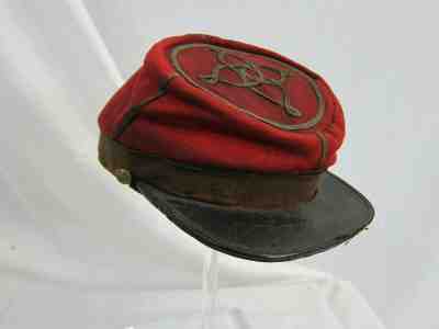 Civil War - Confederate Lieutenant's Artillery Kepi, with Oilcloth Rain Cover