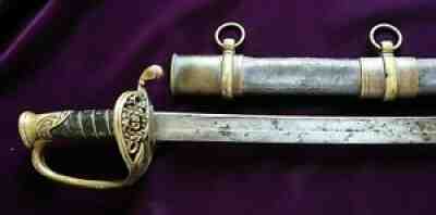 CIVIL WAR CONFEDERATE BOYLE & GAMBLE RICHMOND VA OFFICER SWORD CS MARKED W STAR