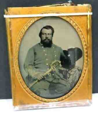 Civil War Confederate Colonel Richard Hubbard Texas Brigade Governor Ambrotype