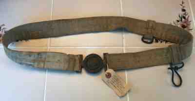 REAL Civil War Confederate Officers CS Belt Buckle With Original Belt Authentic!