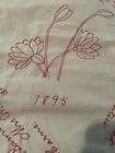 1895 WOMEN’S RELIEF CORP Civil War Red Work Quilt Signature Historical WRG US