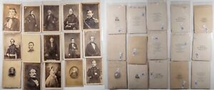 US Civil War Era Photo Album 170 CDV's including 60 Civil War officers & Cabinet