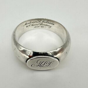 Mortimer L. Johnson Civil War Soldier US Navy Personal Silver Napkin Ring