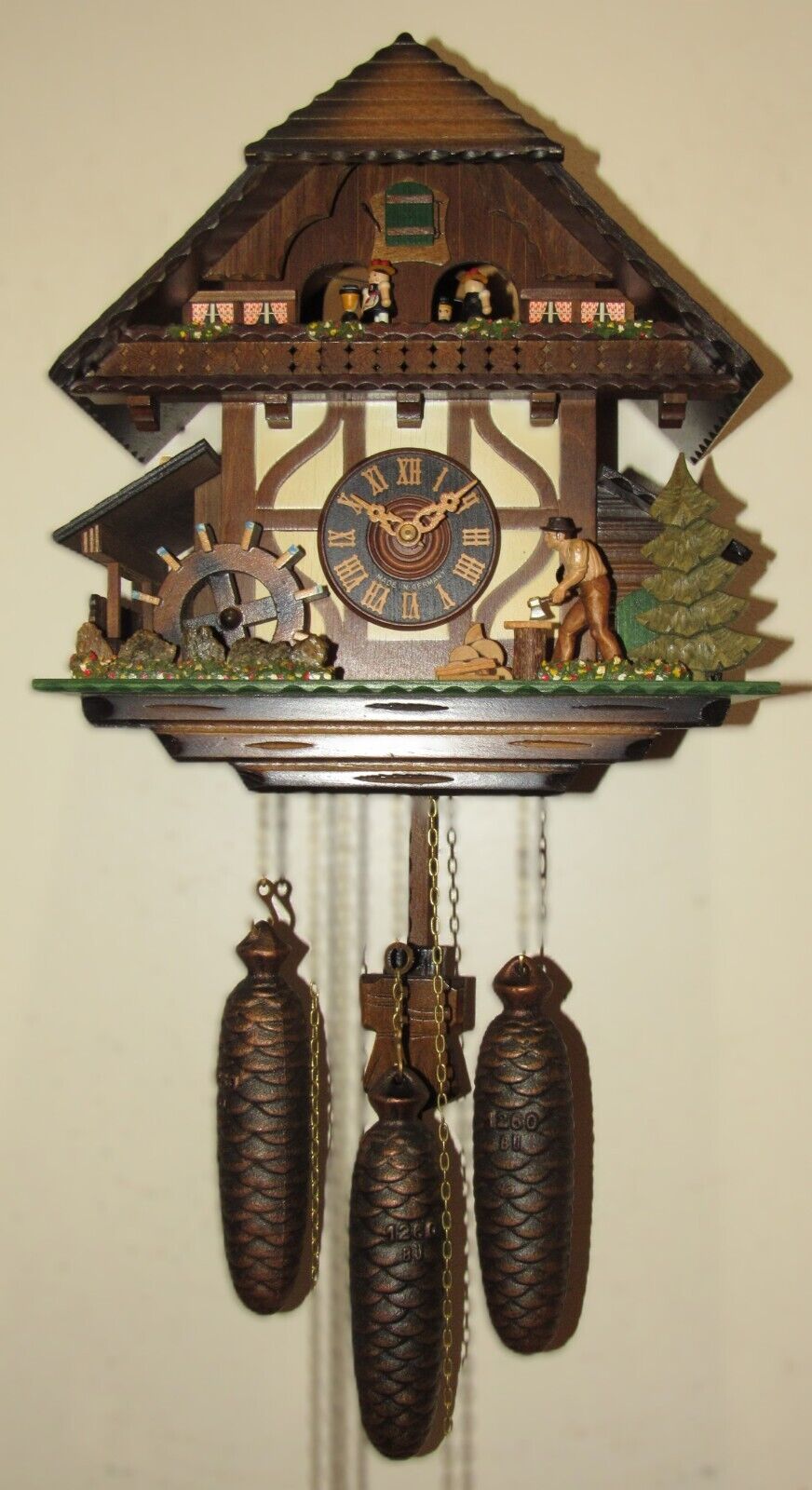 D. Hones Black Forest  Musical Animated Cuckoo Clock 8-Day Impressive