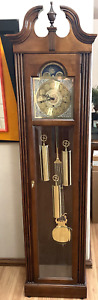 Howard Miller Grandfather Clock Model 610-532 Moon Dial 77” Tall 1991