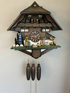 VTG Romance Lara's Theme Edelweiss Cuckoo Clock Germany Swiss 3884