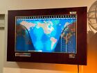 Vintage GEOCHRON by KILBURG MAP CLOCK WORLD REAL WOOD EDITION! TESTED A+++