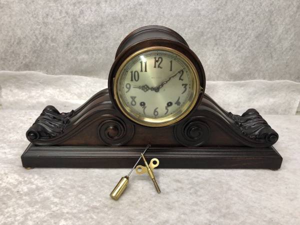BEAUTIFUL AND SCARCE ANTIQUE SETH THOMAS CLOCK "TAMBOUR" MODEL Ca. 1905 RESTORED