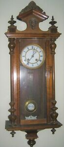 Antique Gustav Becker German Vienna Regulator clock, runs and chimes, ca 1888