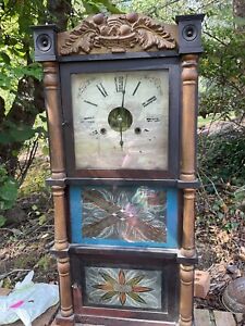 American Antique John Birge weight CLOCK Rare Belonged To Thomas Jefferson