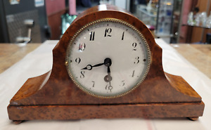 Superb Antique 1919 German Lenzkirch Walnut Mantle Clock~