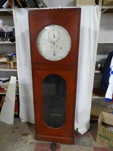 Antique 1860s Astronomical Regulator Gravity Floor Clock Two Weight Chronometer