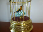 VINTAGE GERMAN SINGING BIRD CAGE MUSIC BOX AUTOMATON (WATCH THE VIDEOS)