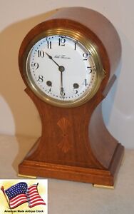 SETH THOMAS RESTORED PARMA - 1913 FINE ANTIQUE CABINET CLOCK IN GRAINED MAHOGANY