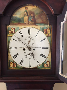 antique scottish tall case clock grandfather 1840 samuel law dumfries signed
