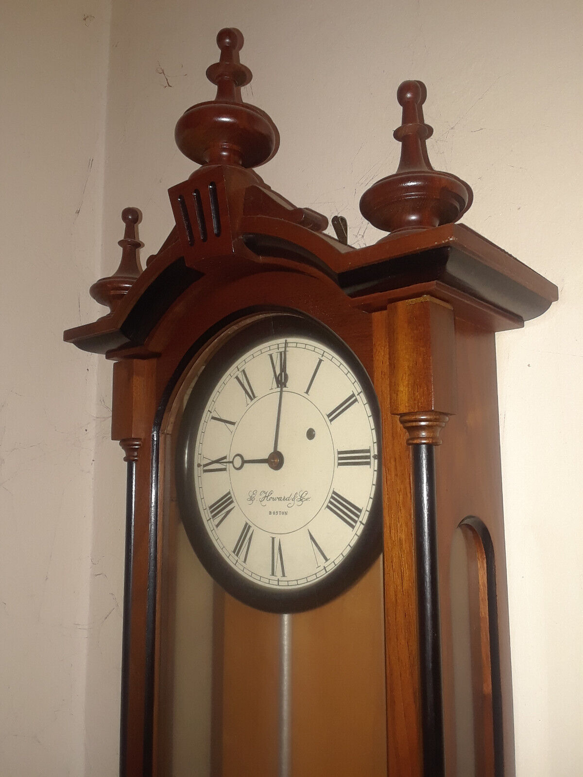 E. Howard Co 1983 Reissue #59-8 Regulator Clock?Walnut Ebonized 