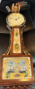 Waltham Watch Co. miniature timepiece Banjo clock retailed by Tiffany
