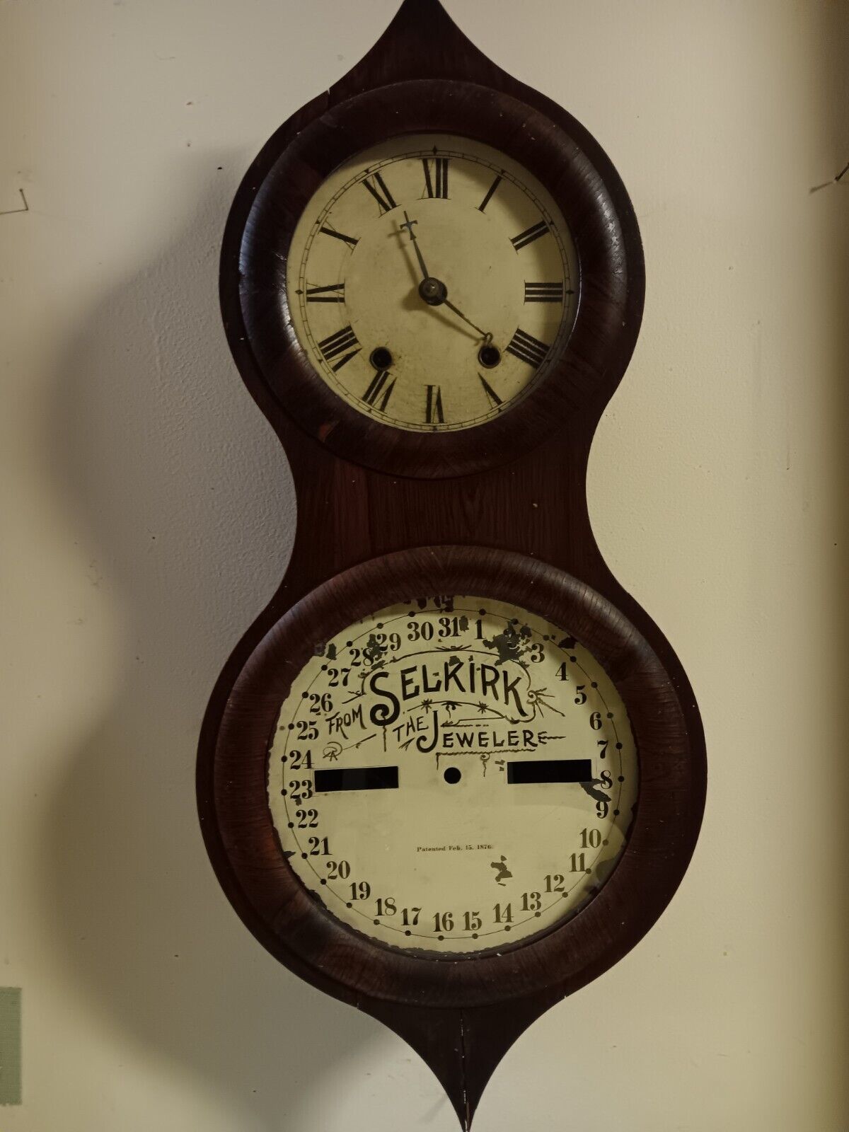 Seth Thomas Peanut style wall clock
