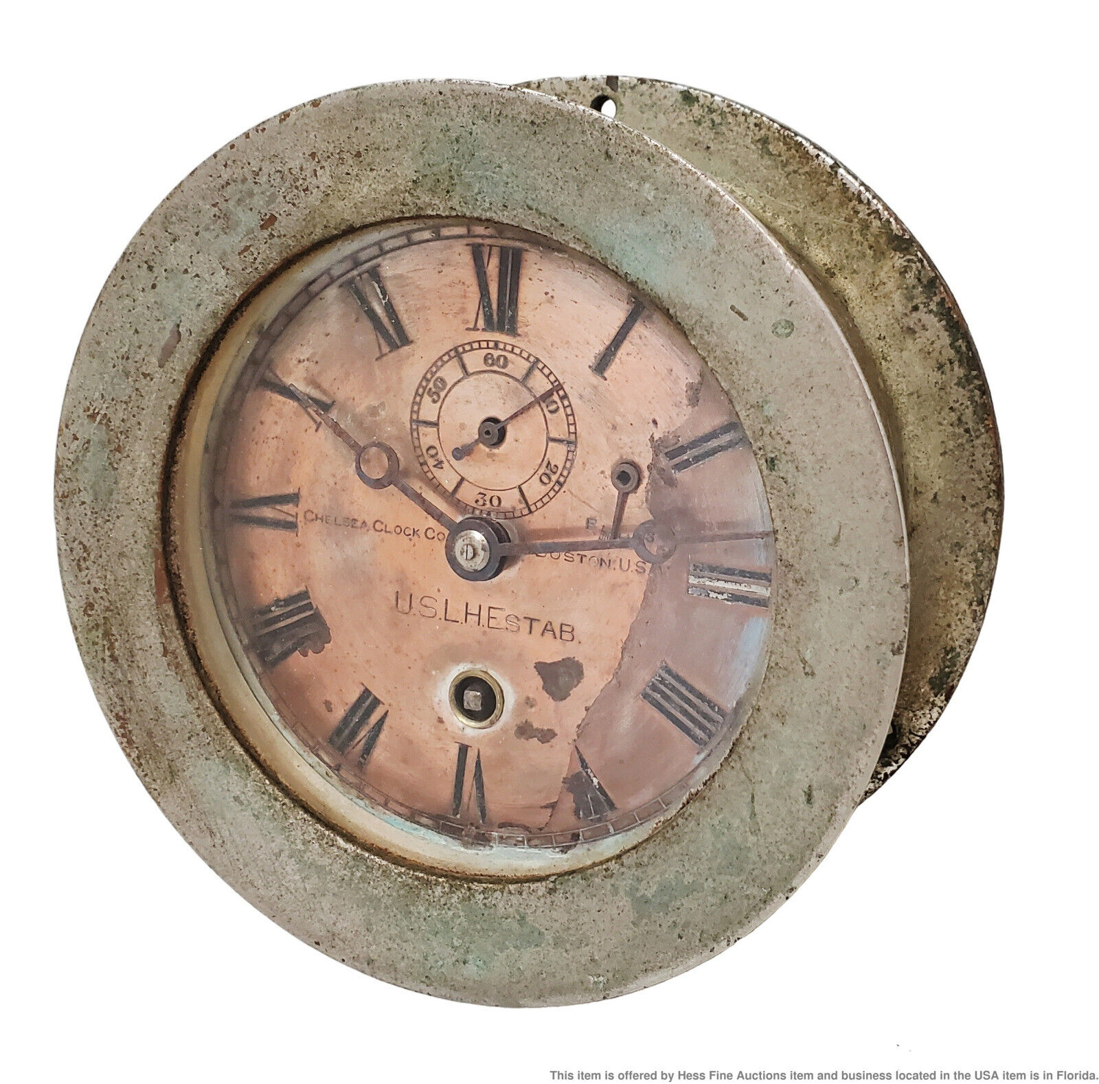 Chelsea Ships Clock for US Lighthouse Establishment Ticking