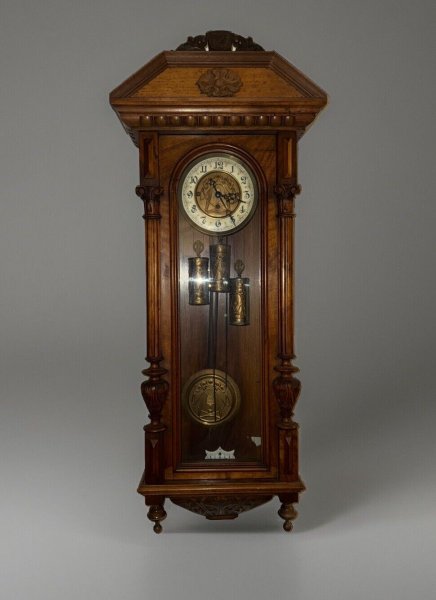 Antique 3 Weight Vienna Regulator Clock Sonnerie Quarter Strike - Gustav Becker