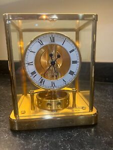 VINTAGE Famous Estate JAEGER Le Coultre ATMOS 540 13 JEWELS CLOCK SWISS 24K GOLD