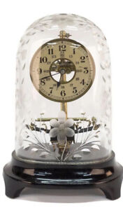 Electric Bulle Clock with Engraved Crystal Dome, With Catalog ~1920,s