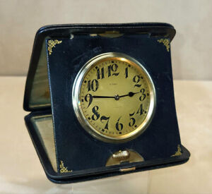 Rare & Important 1900 Tiffany & Co. Large Travel Clock Swiss 8-day 15-jewel mvt.