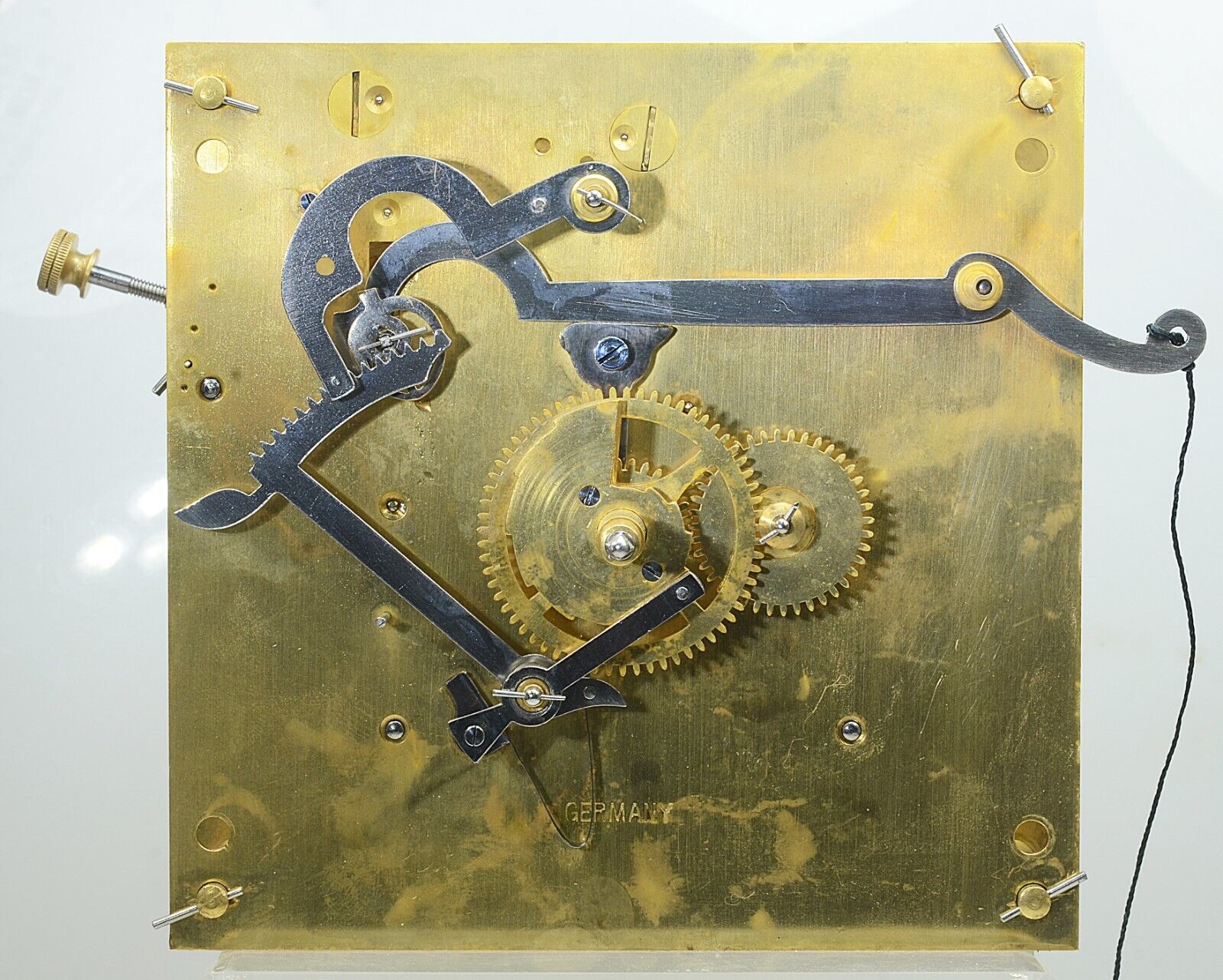 GRANDFATHER CLOCK CLOCKWORK MARKED COLONIAL MFG & CO