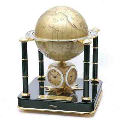Imhof GLOBE Weather Station Chronometer Clock Moonphase, Ref.450 1092, Box,Paper
