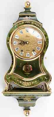 Swiss ELUXA neuchatel Vintage Wall Mantel Clock and console floral green 