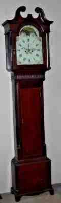ANTIQUE 1700's IRISH TALLCASE GRANDFATHER CLOCK R TAYLOR DONAGHADEE WORKING