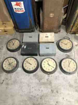 6 1946 International Old Original School Clocks Warehouse Gas Station